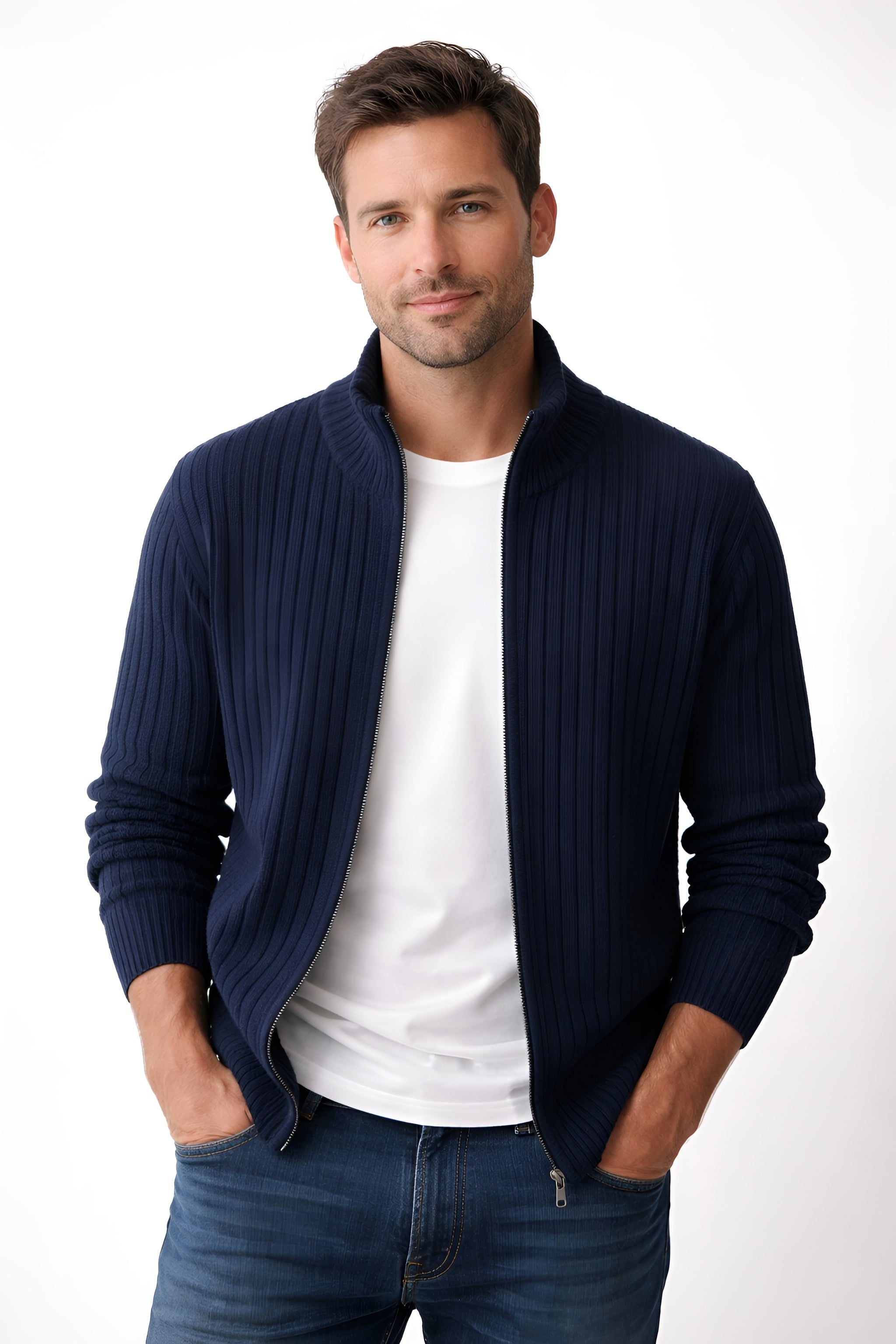 Maison de Liège | VESTE MAILLE AZUR