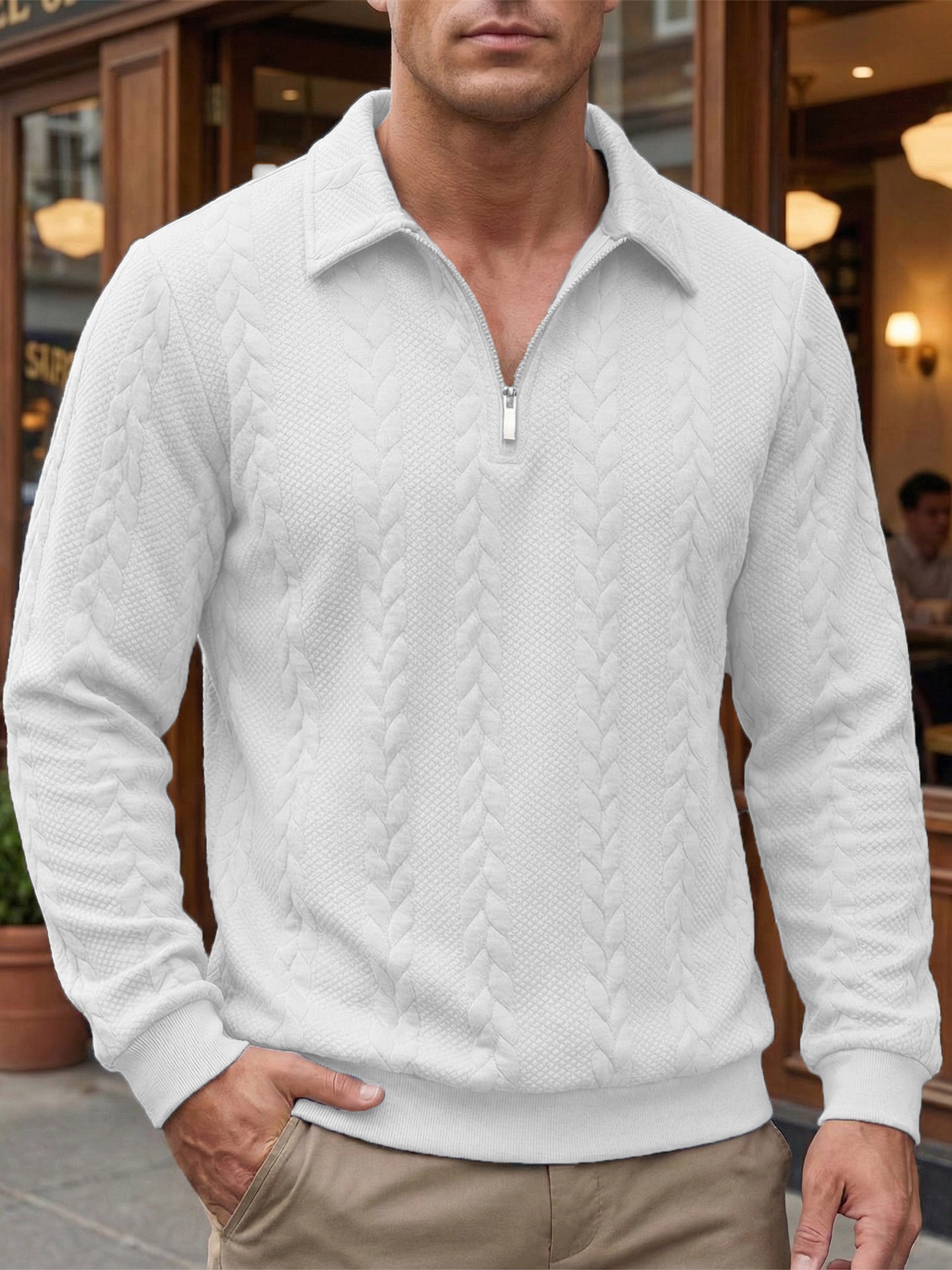 Maison de Liège | POLO ITALIEN À COL ZIPPÉ