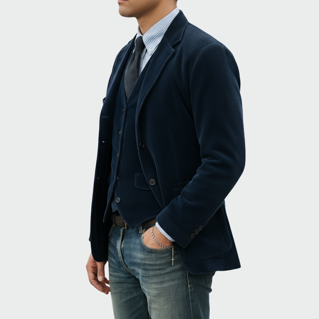 Tom | Ensemble complet de 2 pièces : Blazer et Gilet en Velours